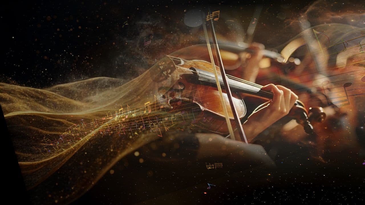 Young musicians playing violin and cello together